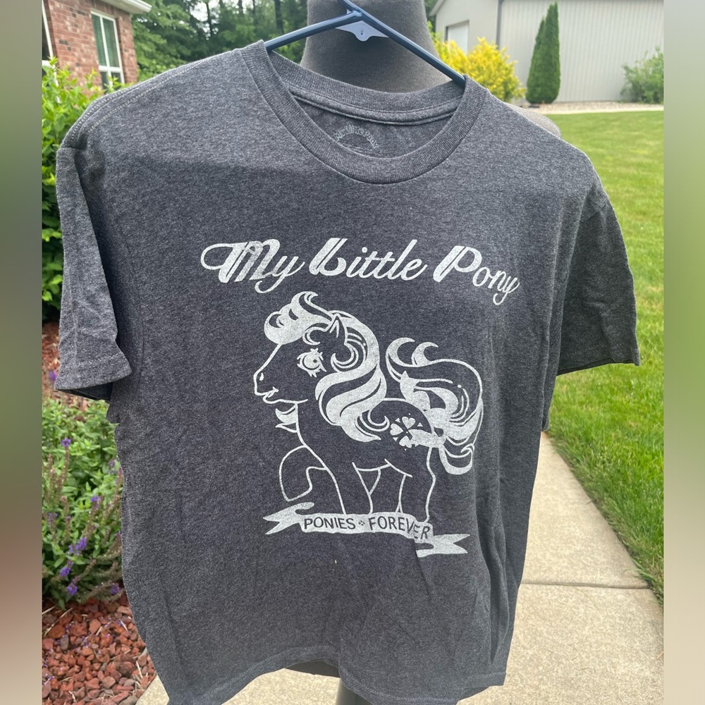 MLP My Little Pony dark gray men’s medium unisex t shirt
